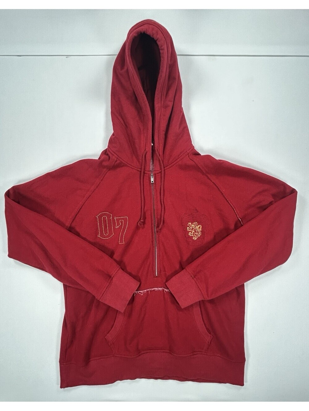 Harry Potter Gryffindor Full Zip Hoodie XXL Red Crest Jacket